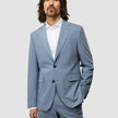 Tech Wool Blazer Light Blue Slim