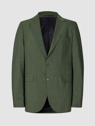Tech Wool Blazer Green Night Regular