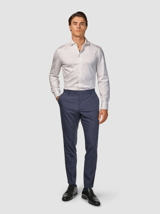 Tech Wool Suit Pants Slim Navy