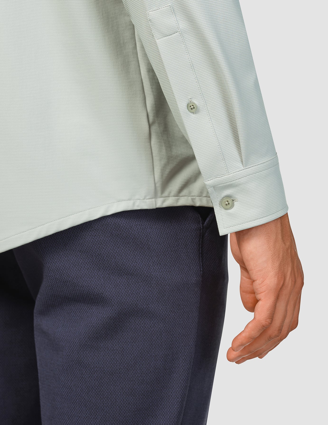 Travel Shirt Mint Grey Regular