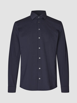 Travel Shirt Dark Navy Slim