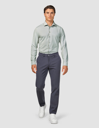 Travel Shirt Mint Grey Slim