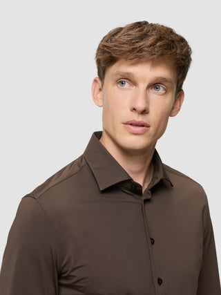 Travel Shirt Saddle Brown Regular