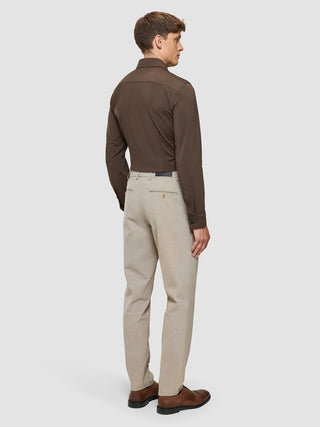 Travel Shirt Saddle Brown Slim