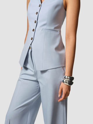 Essential Set Long Vest & Wide Pants
