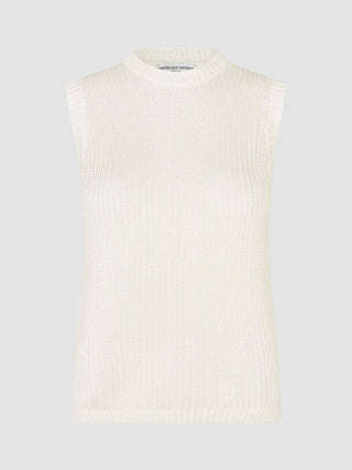 Women's Structured Knit Top Off White