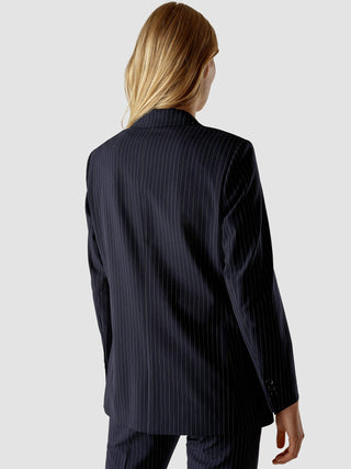 Essential Suit Tapered Navy Pinstripe