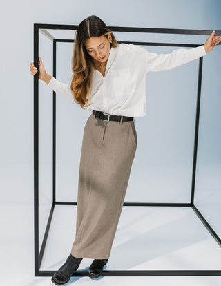 Oversized Long Sleeve Shirt White