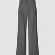 Serene Set Grey Herringbone Short Jacket & Wide Pants