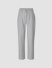 Essential Pants Straight Light Grey Pinstriped
