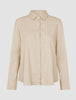 Linen Set Sandy Beige Long Sleeved Shirt & Relaxed Shorts