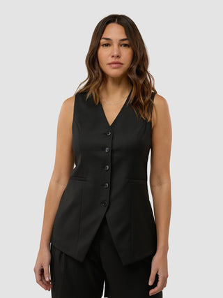 Women's Skye Long Vest Black