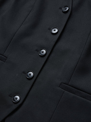 Women's Skye Long Vest Black