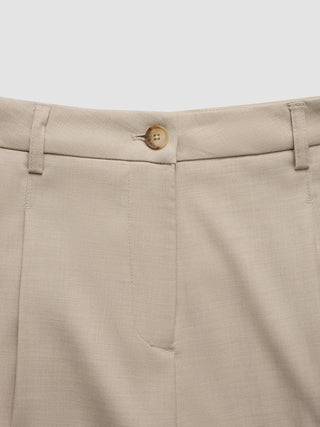 Skye Set Sandy Beige Melange Vest & Wide Pants