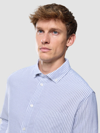 All-Day Oxford Shirt Navy Stripes