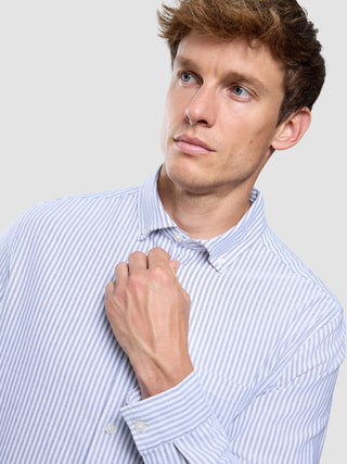 All-Day Oxford Shirt Navy Stripes