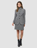 Ashryn Set Domino Herringbone Blazer and Short Skirt