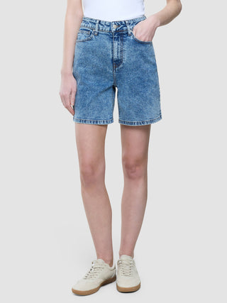 Women Classic Denim Shorts Snow Blue Wash