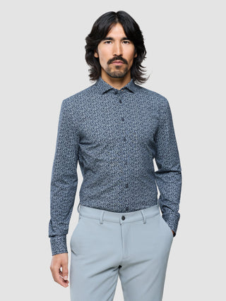 Classic Shirt Floral Allover Navy Regular