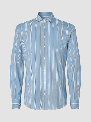 Classic Shirt Light Blue Herringbone Regular