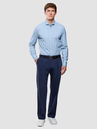 Classic Shirt Light Blue Herringbone Regular