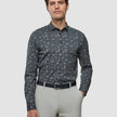 Classic Shirt Grey Floral Slim