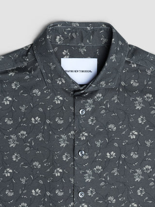 Classic Shirt Grey Floral Slim