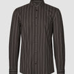 Classic Shirt Brown Pinstripes Slim