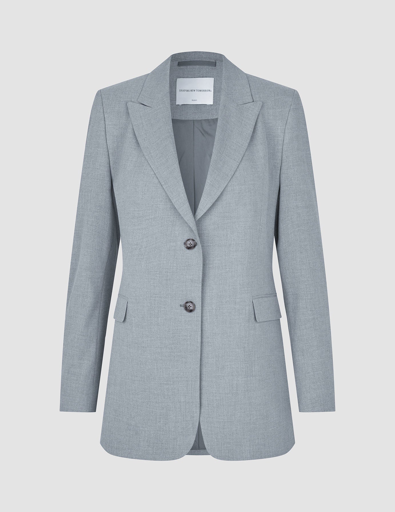 Women Ease Blazer Steel Melange