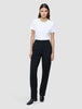 Women Ease Pants Straight Black
