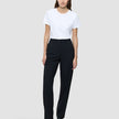 Women Ease Pants Straight Black