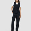 Women Ease Pants Straight Black
