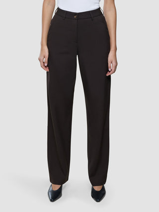 Women Ease Pants Straight Mocha Melange