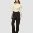 Women Ease Pants Straight Mocha Melange