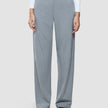 Women Ease Pants Straight Steel Melange