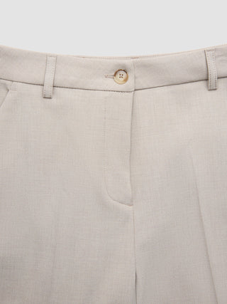 Women Ease Pants Straight Vanilla Melange