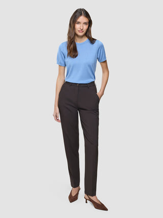 Women Ease Pants Tapered Mocha Melange