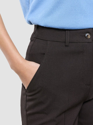 Women Ease Pants Tapered Mocha Melange