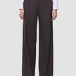 Women Ease Pants Wide Mocha Melange