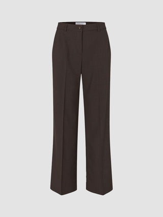 Women Ease Pants Wide Mocha Melange