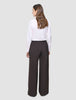 Women Ease Pants Wide Mocha Melange