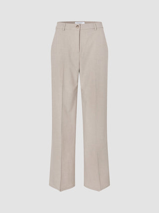 Women Ease Pants Wide Vanilla Melange