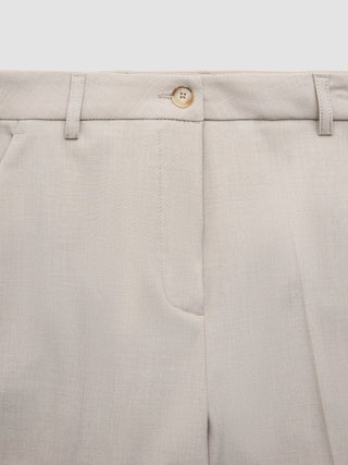 Women Ease Pants Wide Vanilla Melange