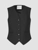 Women Ease Short Vest Black