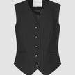 Women Ease Short Vest Black