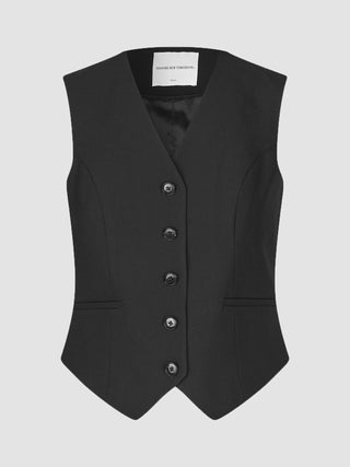 Women Ease Short Vest Black
