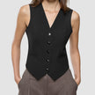Women Ease Short Vest Black