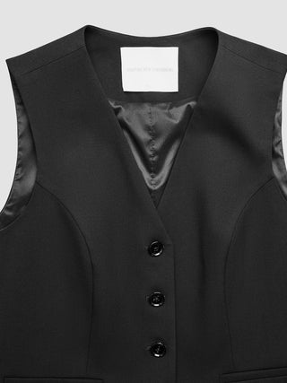 Women Ease Short Vest Black