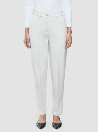 Women Essential Pants Tapered Off White