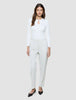 Women Essential Pants Tapered Off White